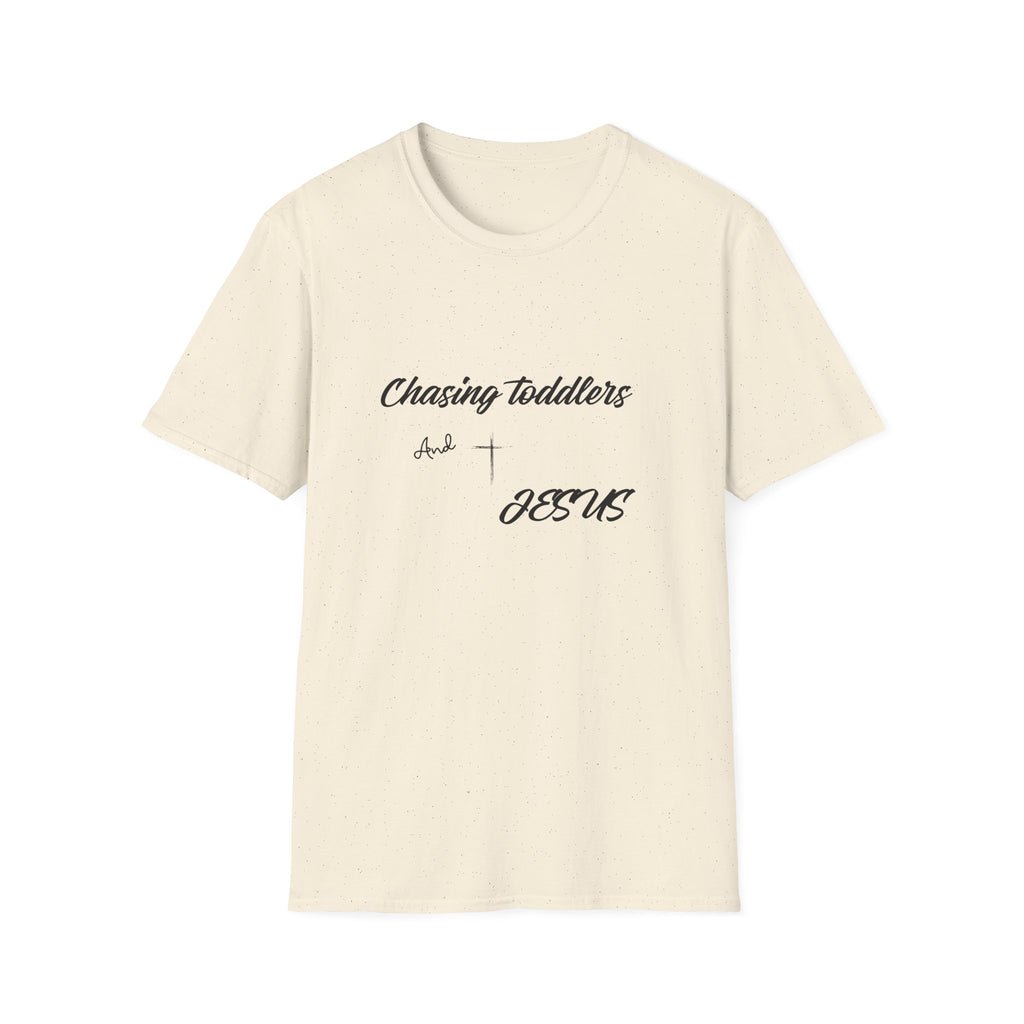 Chasing Toddlers And Jesus T-Shirt — Christian Mom Tee