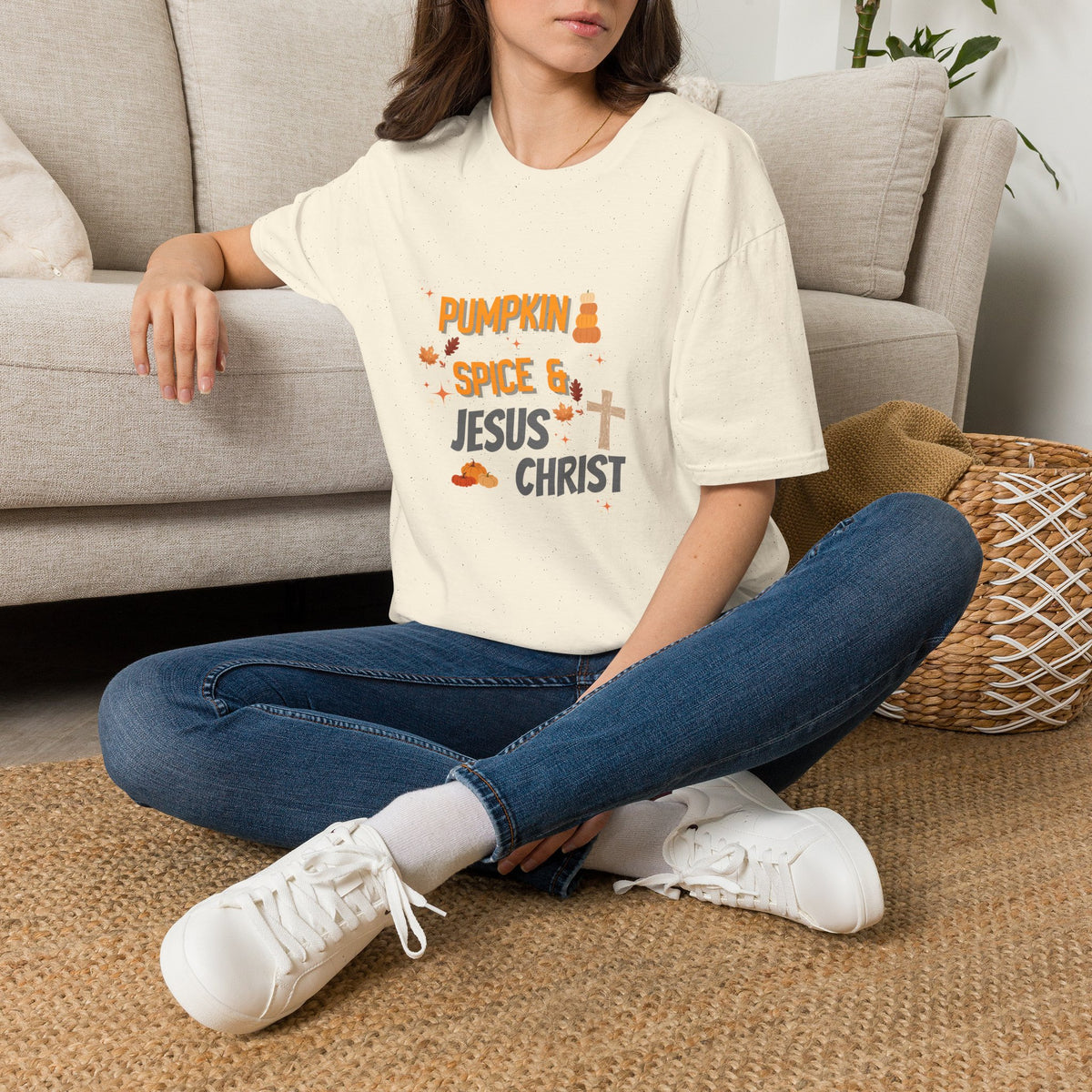 Pumpkin Spice & Jesus T-Shirt — Fall Christian Graphic Tee