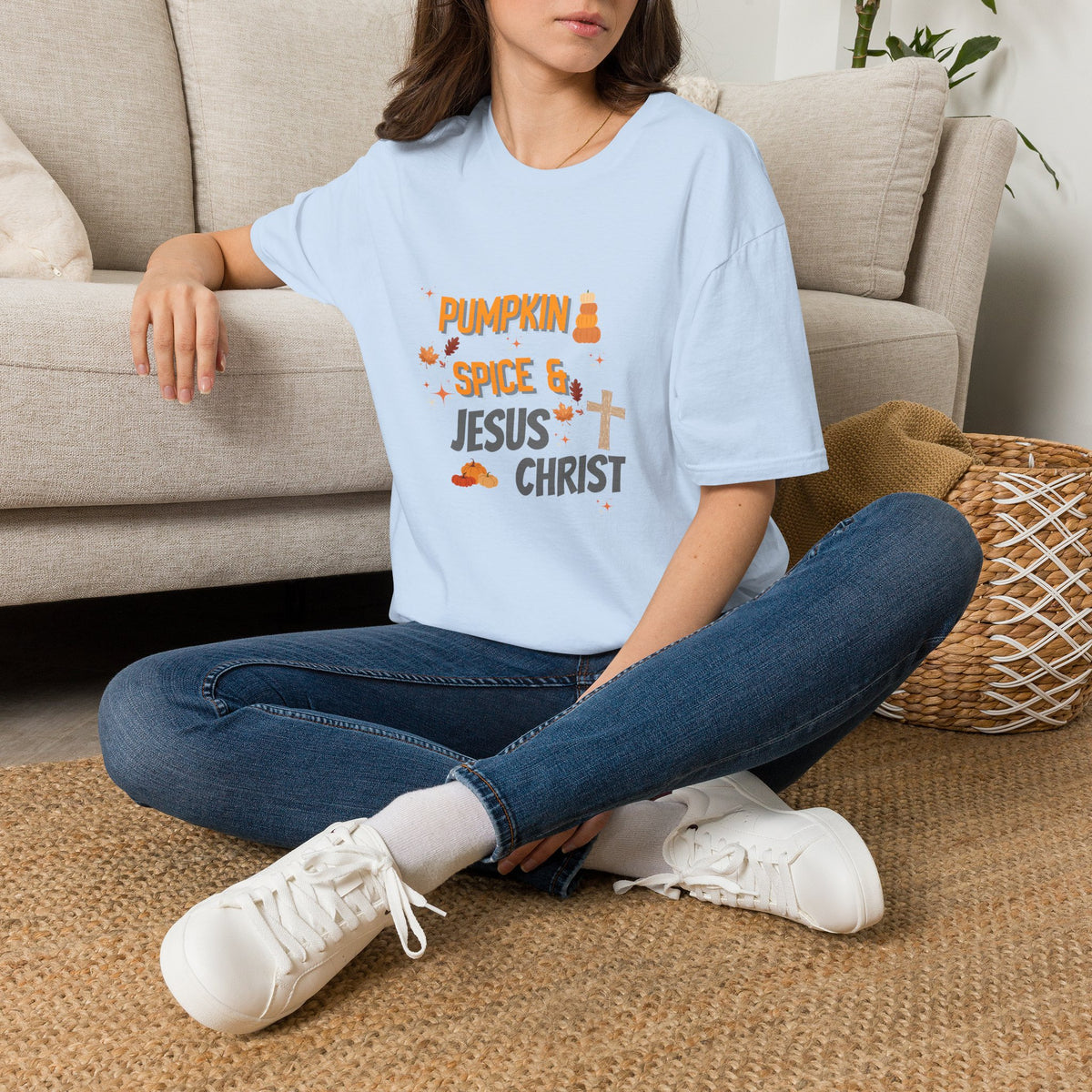 Pumpkin Spice & Jesus T-Shirt — Fall Christian Graphic Tee