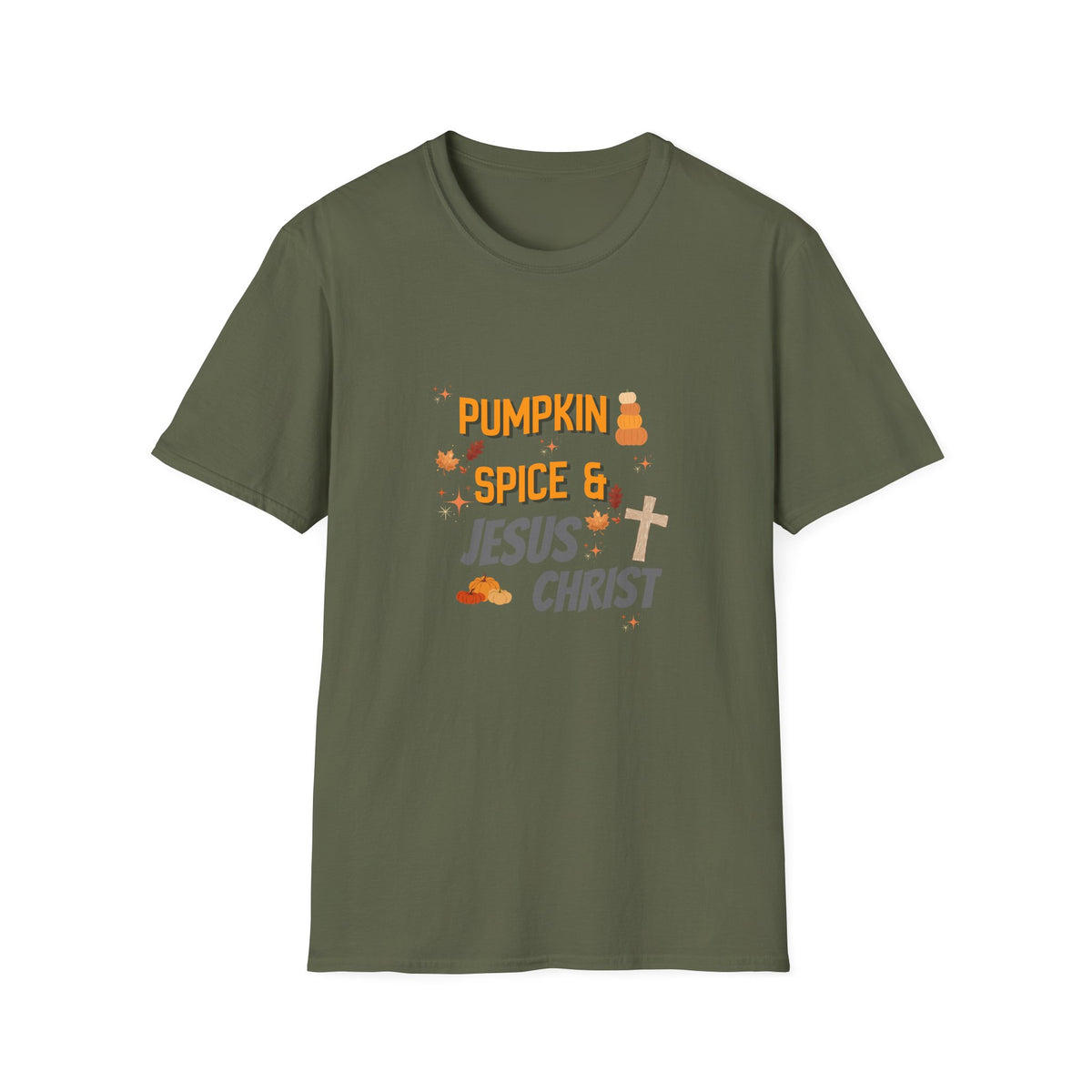 Pumpkin Spice & Jesus T-Shirt — Fall Christian Graphic Tee