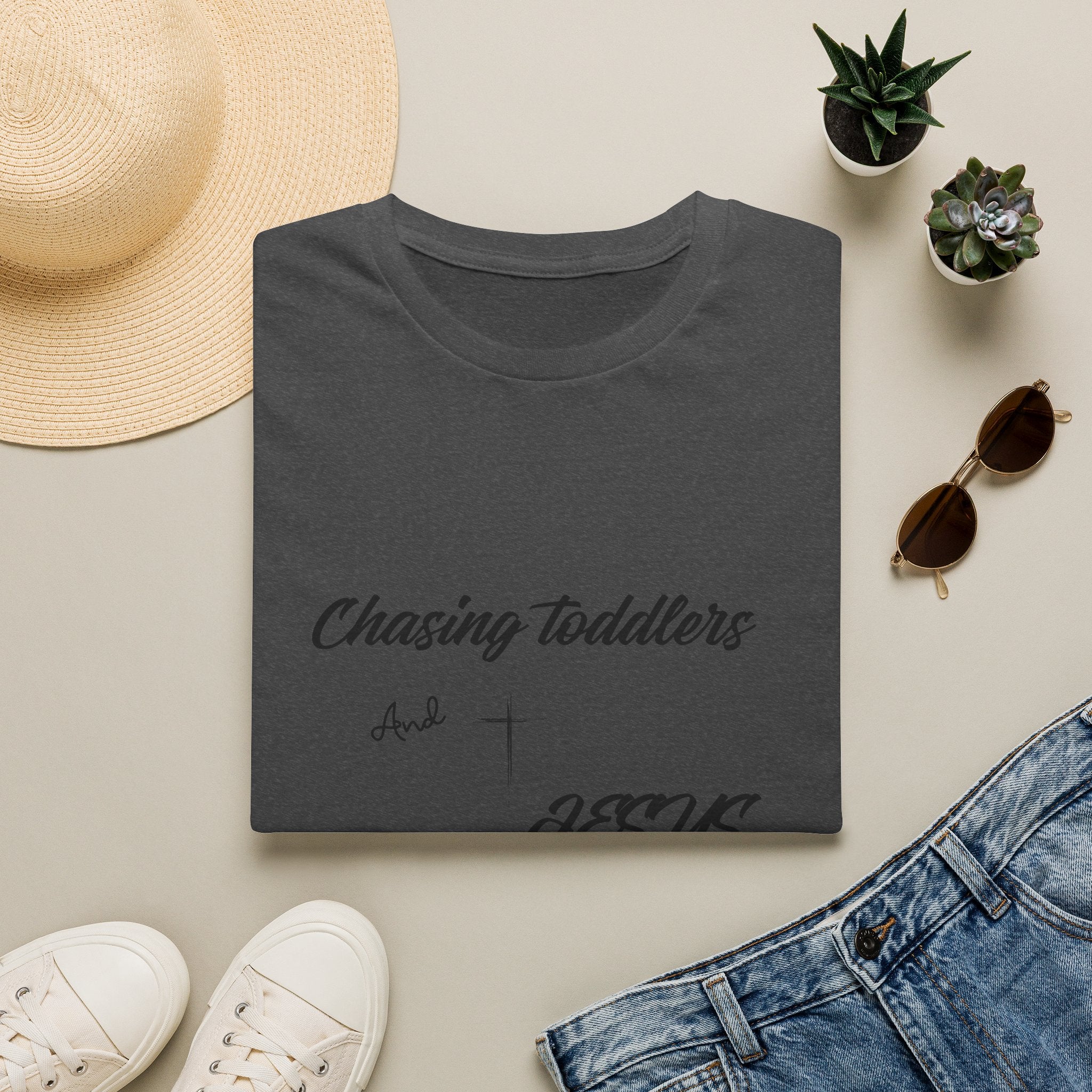 Chasing Toddlers And Jesus T-Shirt — Christian Mom Tee