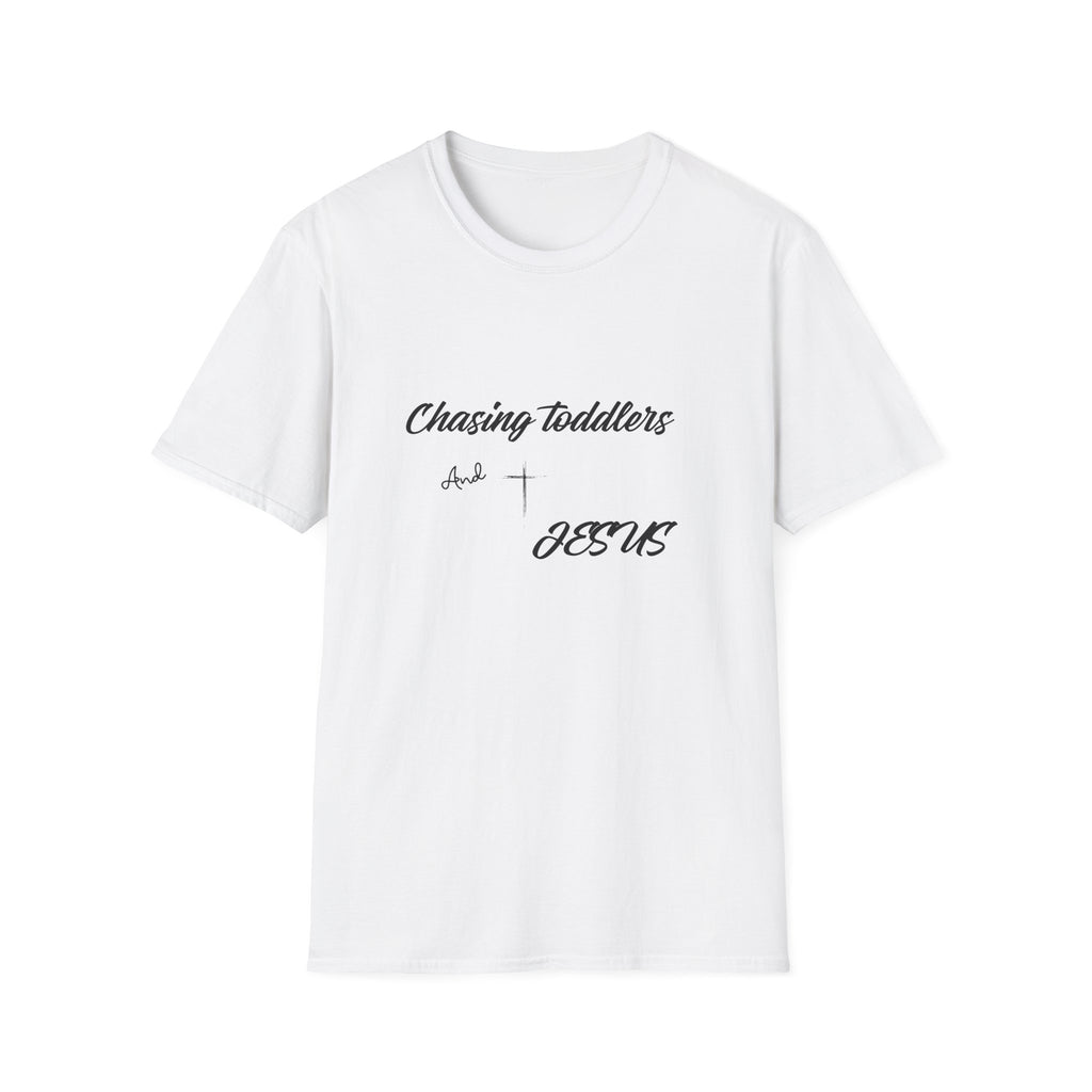 Chasing Toddlers And Jesus T-Shirt — Christian Mom Tee