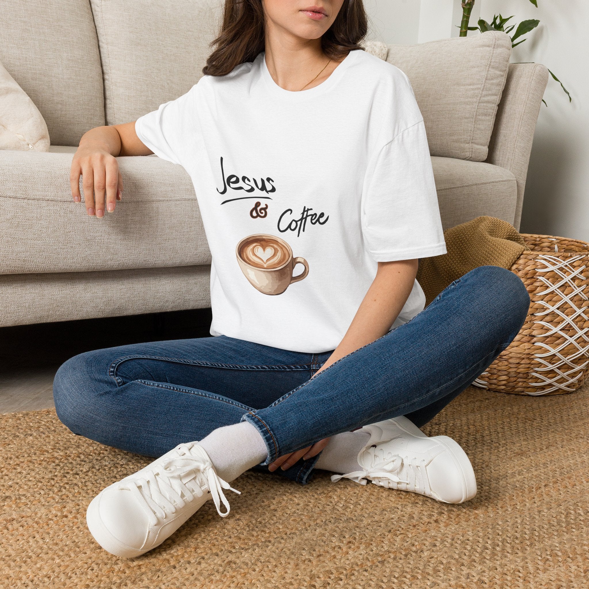 Jesus & Coffee T-Shirt — Faith-Inspired Coffee Lover Tee