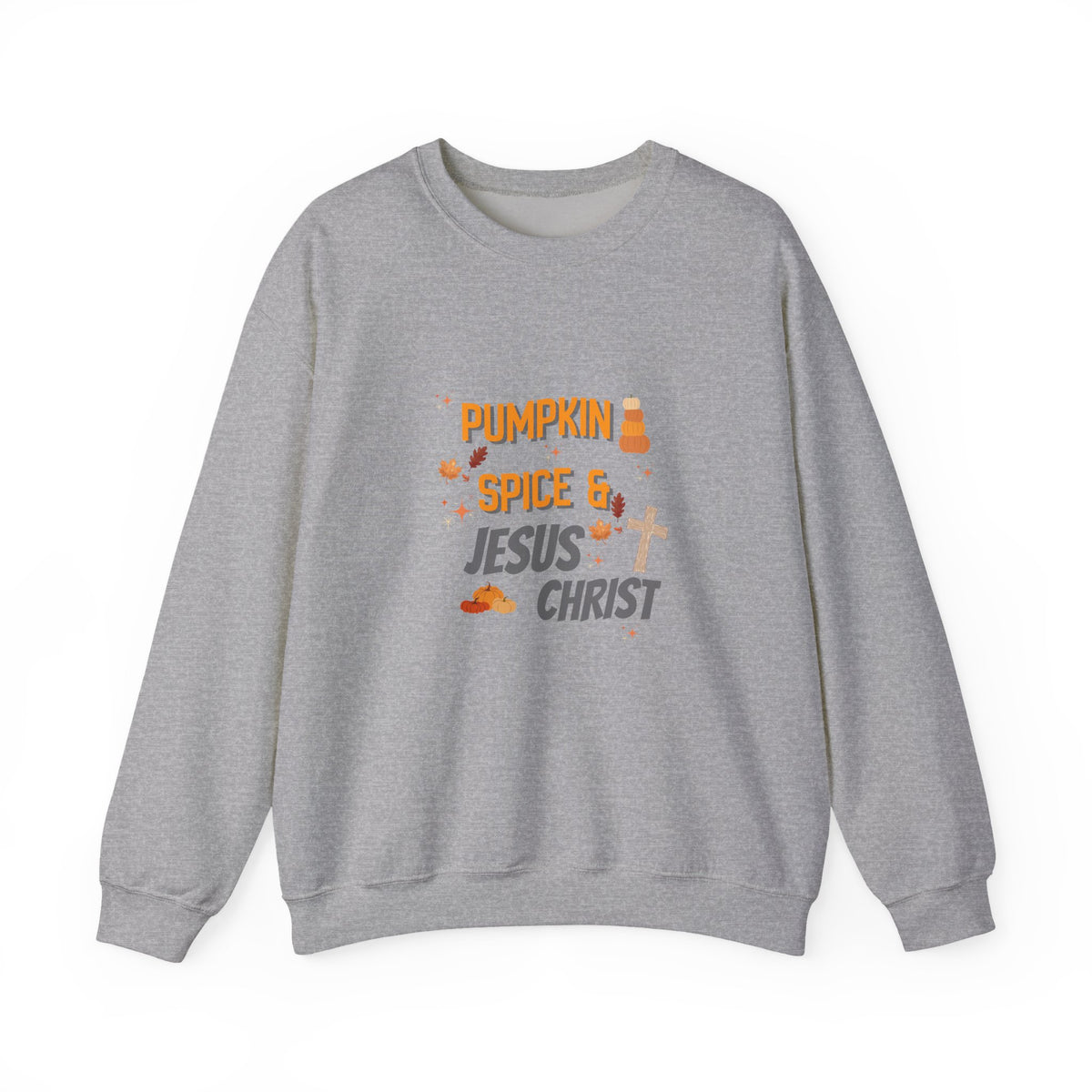 Pumpkin Spice & Jesus Christ Sweatshirt — Fall Christian Crewneck