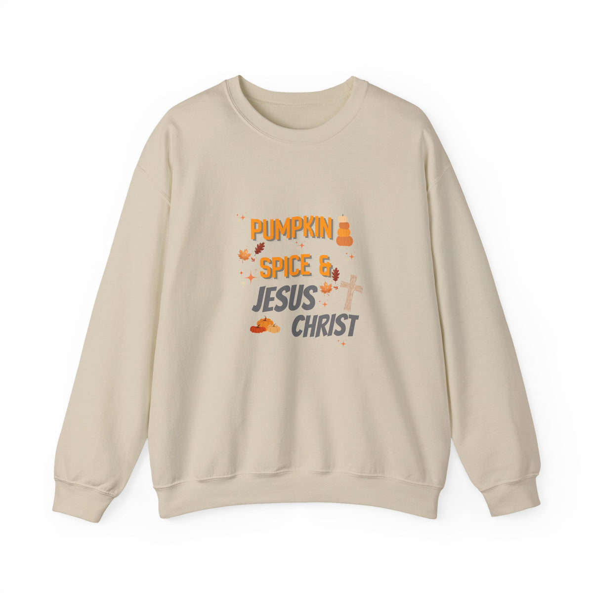 Pumpkin Spice & Jesus Christ Sweatshirt — Fall Christian Crewneck