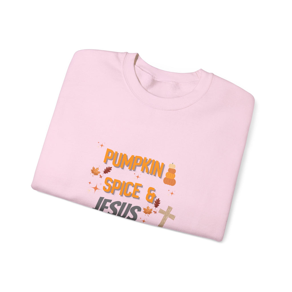 Pumpkin Spice & Jesus Christ Sweatshirt — Fall Christian Crewneck