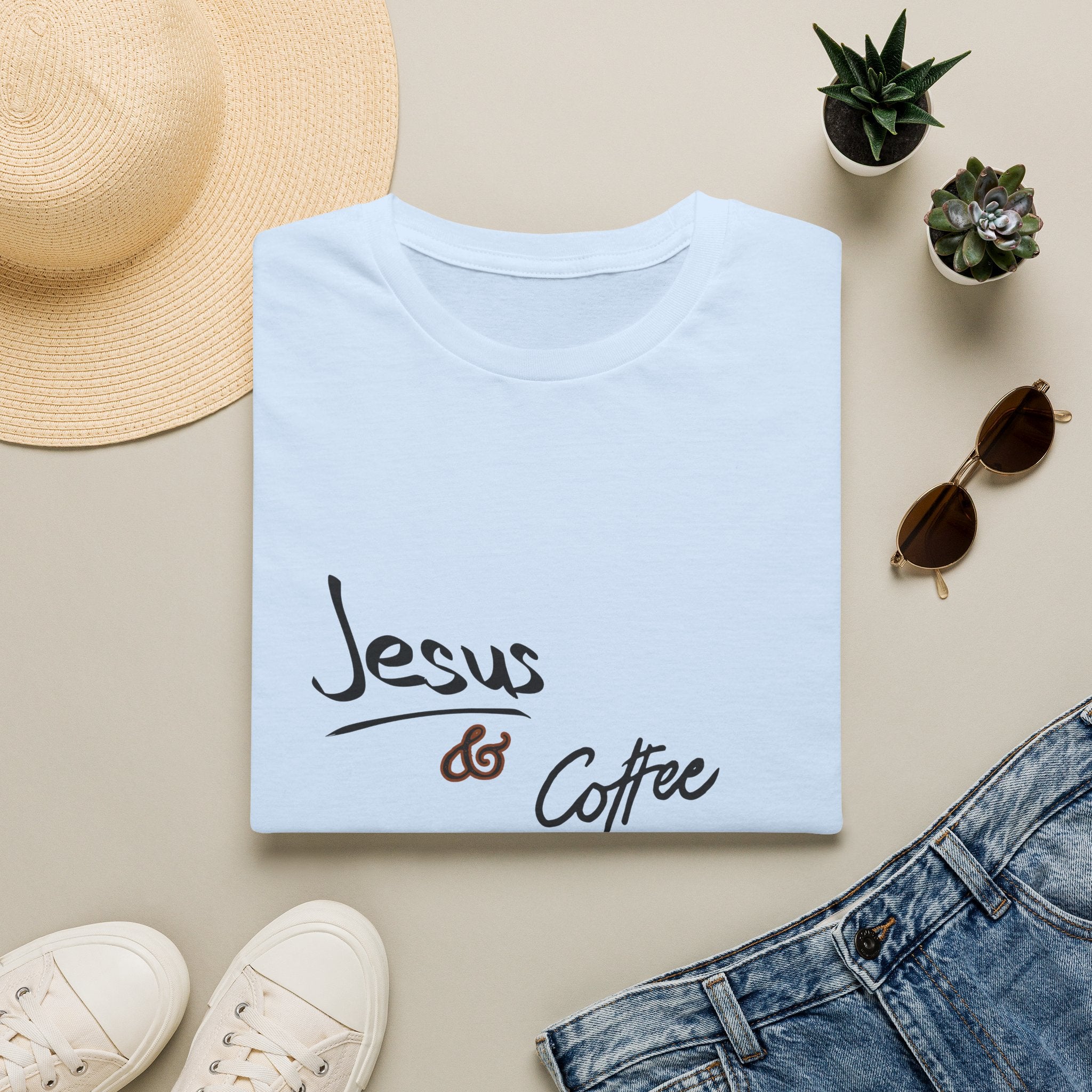 Jesus & Coffee T-Shirt — Faith-Inspired Coffee Lover Tee