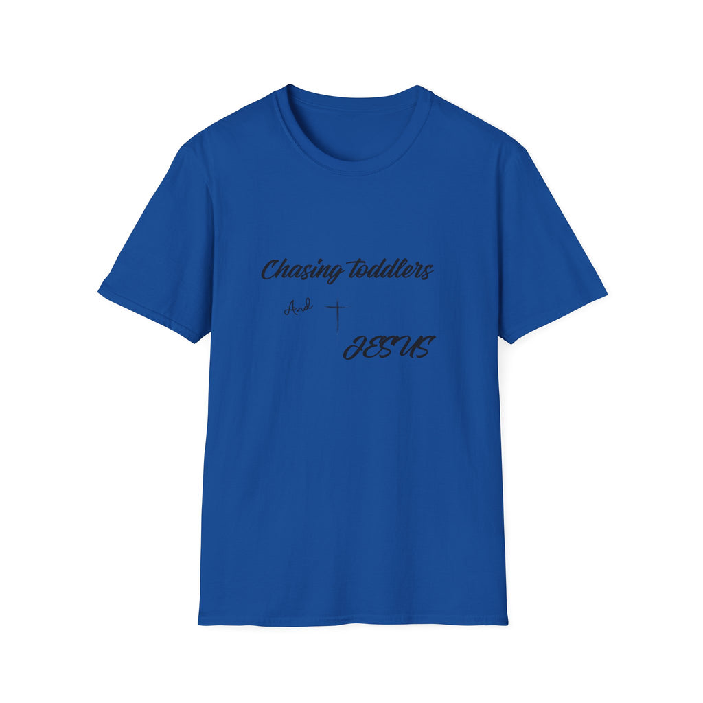Chasing Toddlers And Jesus T-Shirt — Christian Mom Tee