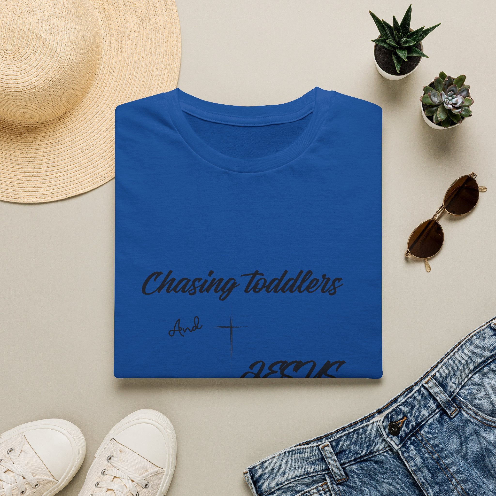 Chasing Toddlers And Jesus T-Shirt — Christian Mom Tee
