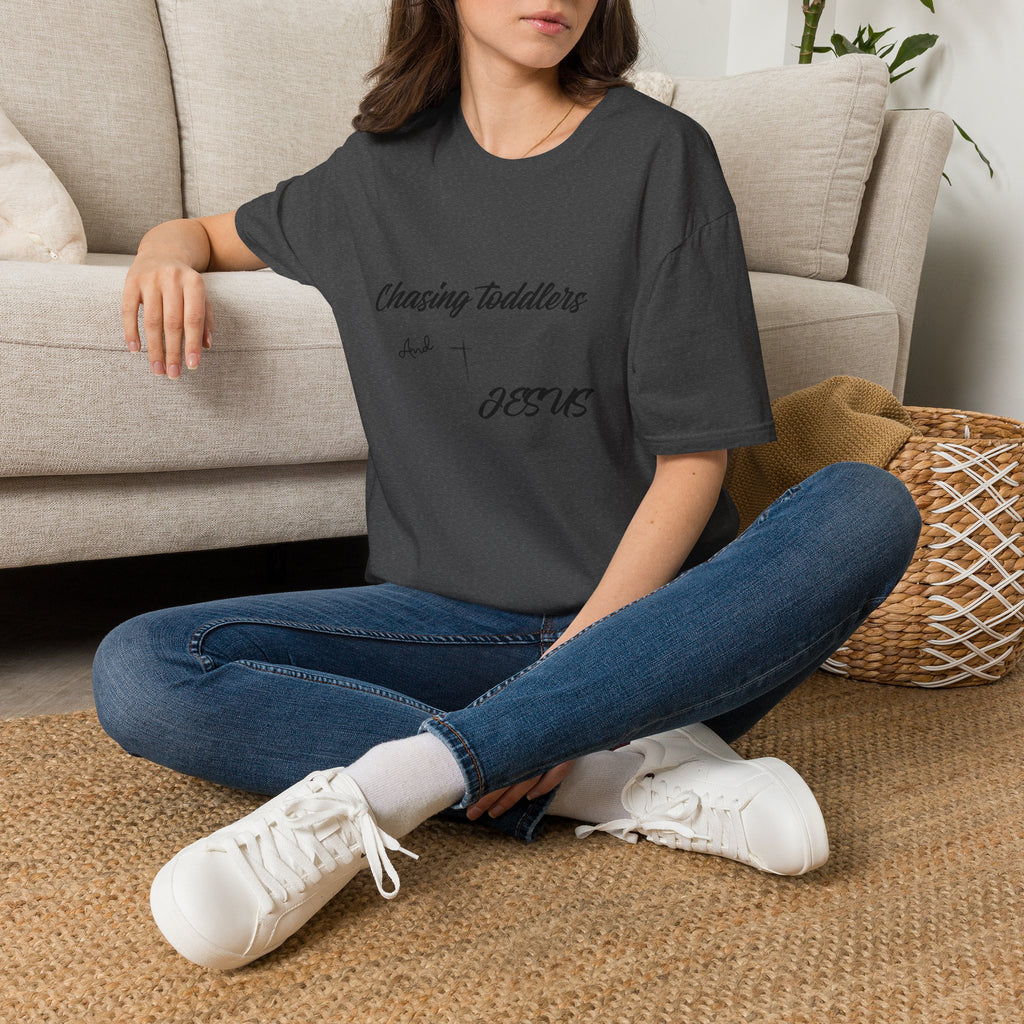 Chasing Toddlers And Jesus T-Shirt — Christian Mom Tee