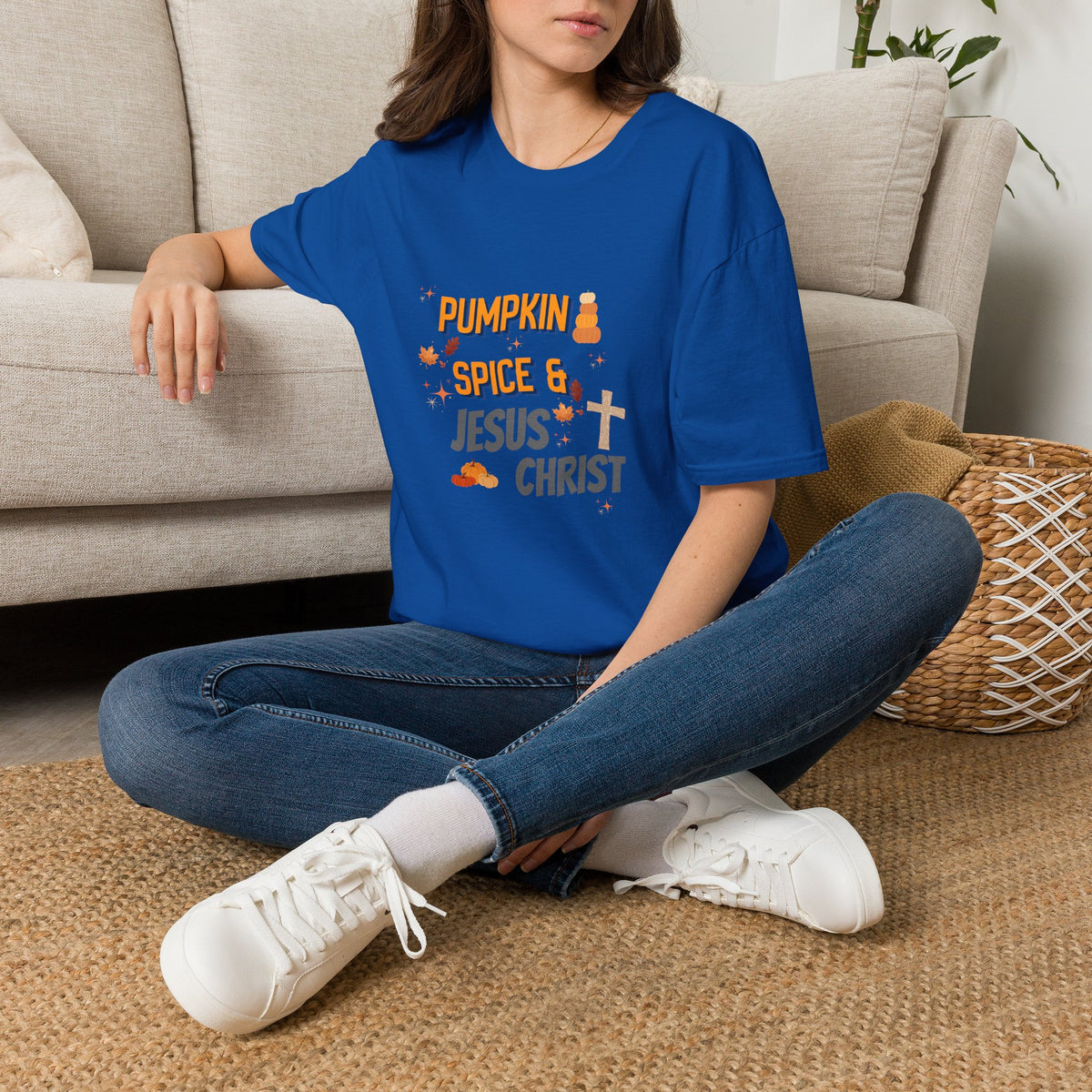Pumpkin Spice & Jesus T-Shirt — Fall Christian Graphic Tee