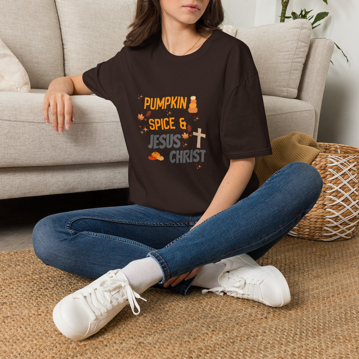 Pumpkin Spice & Jesus T-Shirt — Fall Christian Graphic Tee