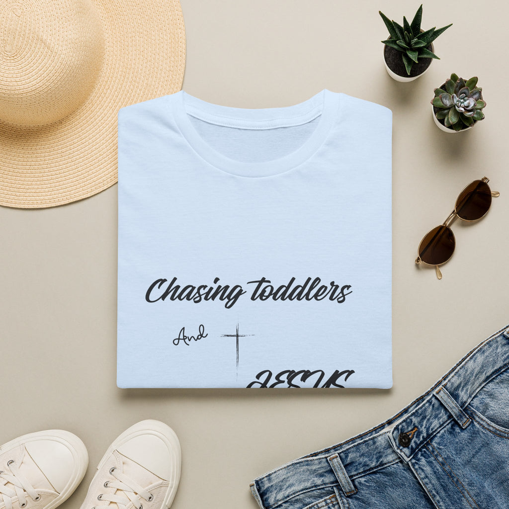 Chasing Toddlers And Jesus T-Shirt — Christian Mom Tee