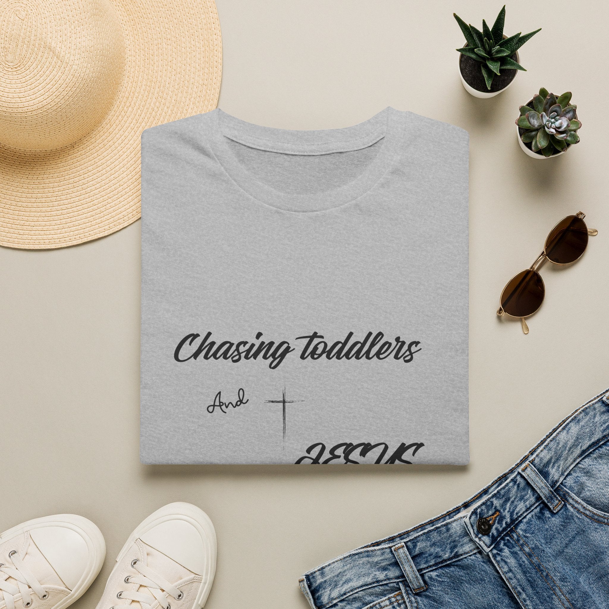 Chasing Toddlers And Jesus T-Shirt — Christian Mom Tee