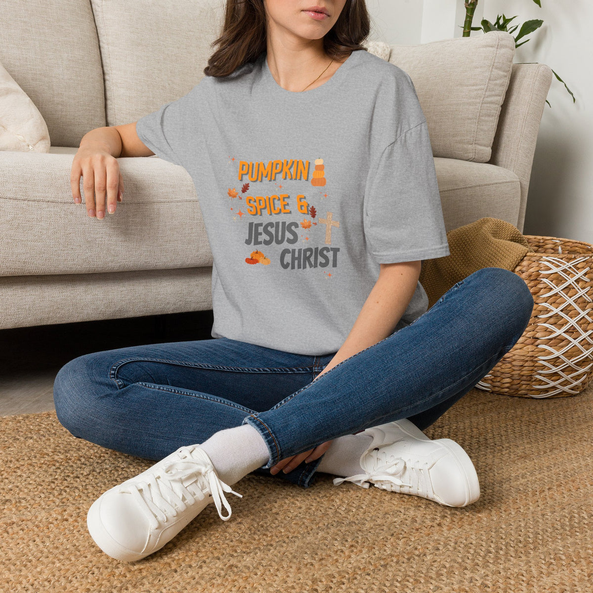Pumpkin Spice & Jesus T-Shirt — Fall Christian Graphic Tee