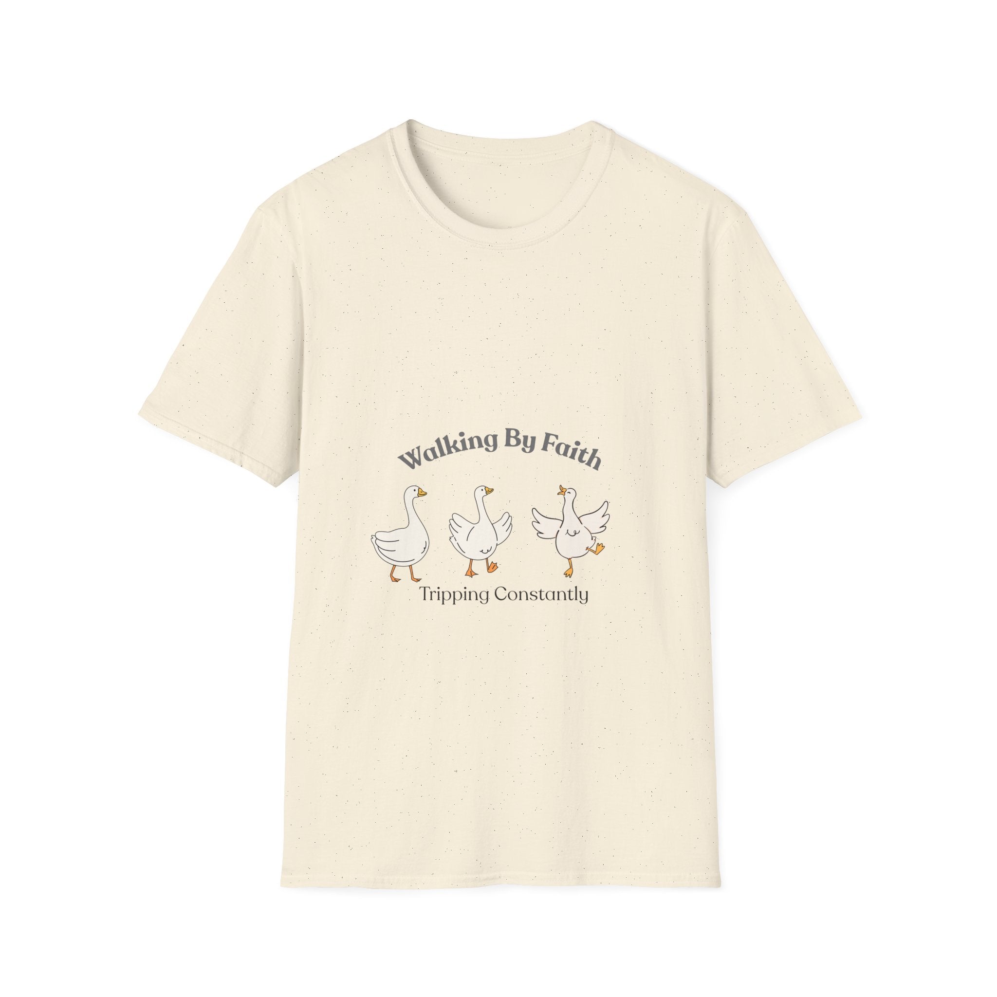 Walking By Faith T-Shirt — Cute Illustrated Ducks Christian Tee