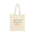 Tote Bag — "Motherhood is my ministry; raising disciples of Jesus" Floral Canvas Tote