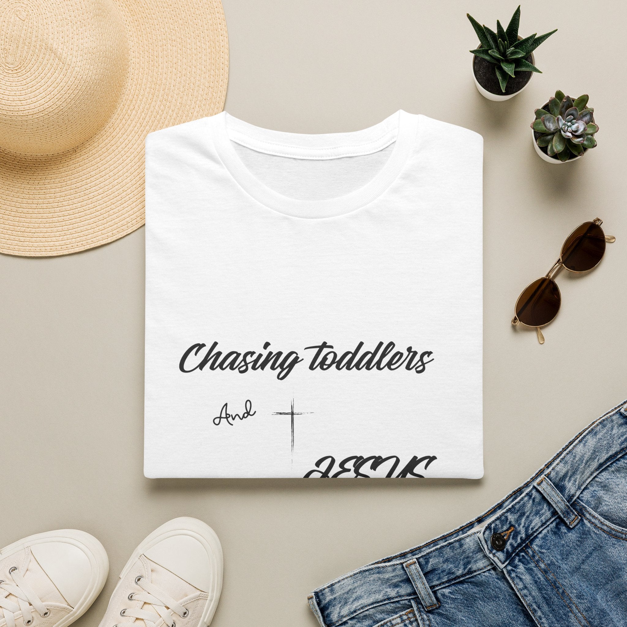 Chasing Toddlers And Jesus T-Shirt — Christian Mom Tee
