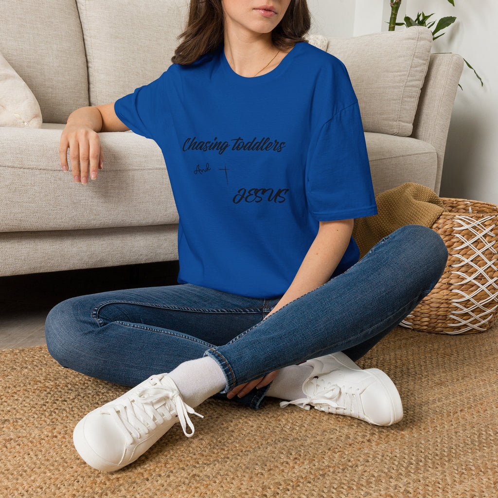 Chasing Toddlers And Jesus T-Shirt — Christian Mom Tee