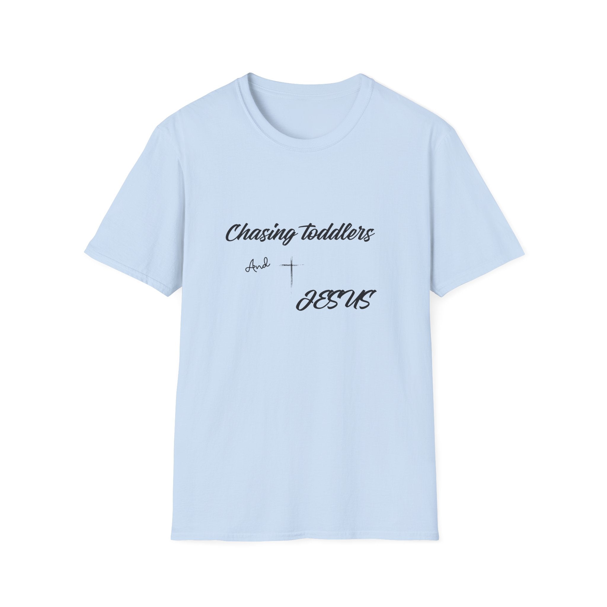 Chasing Toddlers And Jesus T-Shirt — Christian Mom Tee