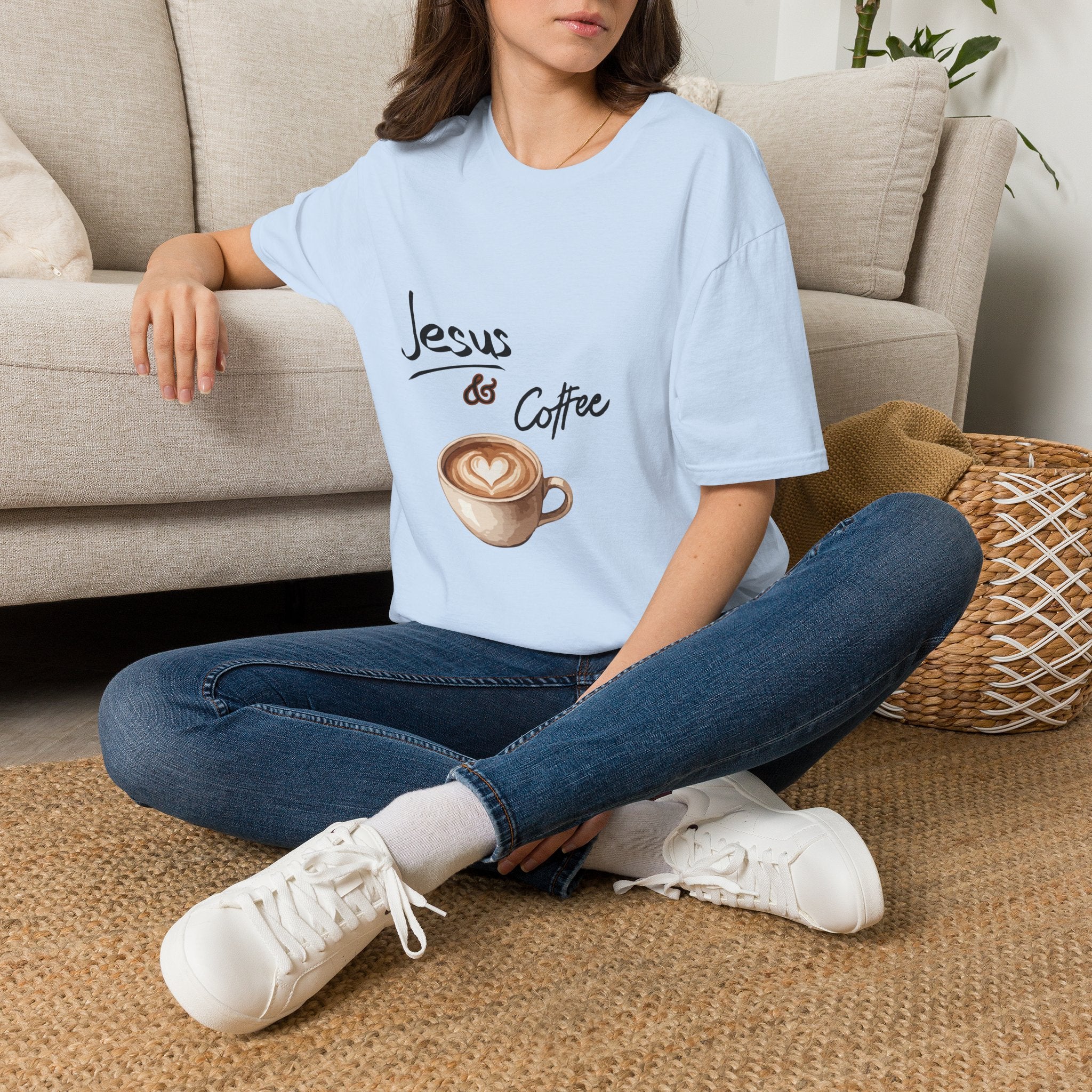 Jesus & Coffee T-Shirt — Faith-Inspired Coffee Lover Tee