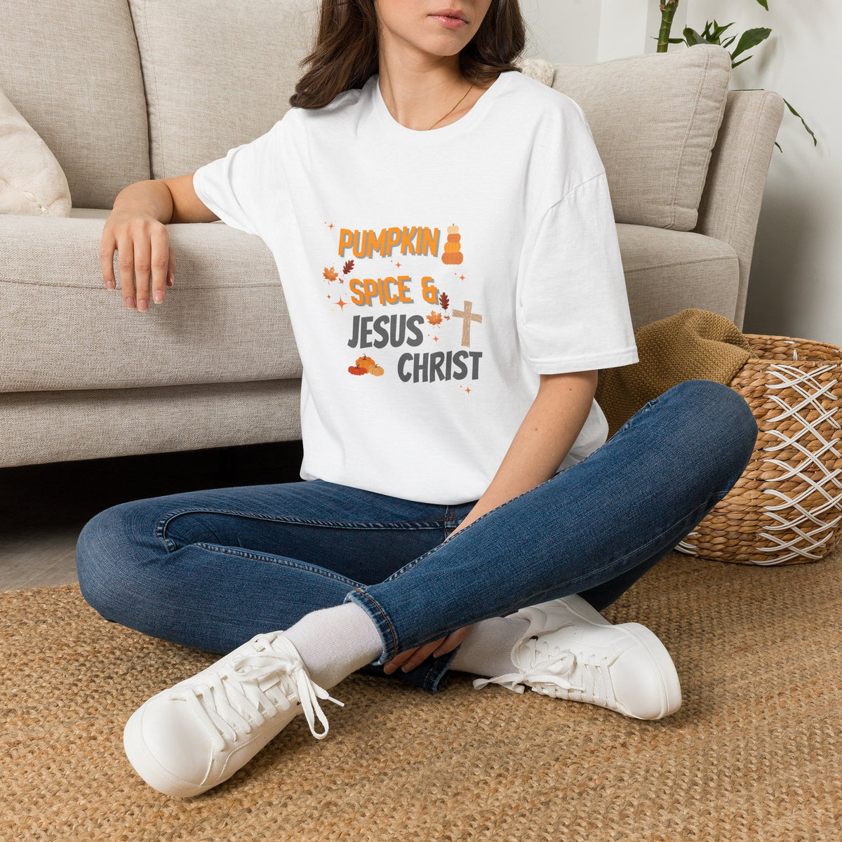 Pumpkin Spice & Jesus T-Shirt — Fall Christian Graphic Tee