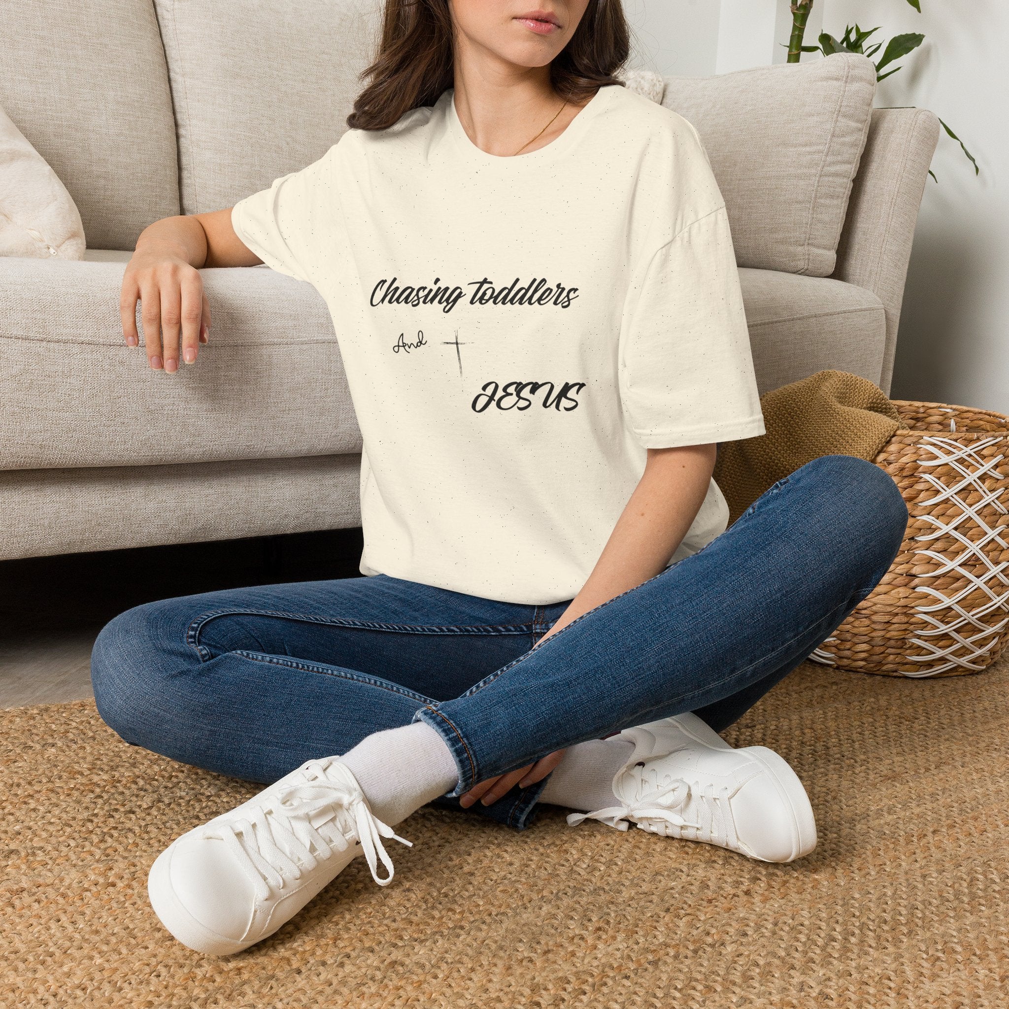 Chasing Toddlers And Jesus T-Shirt — Christian Mom Tee