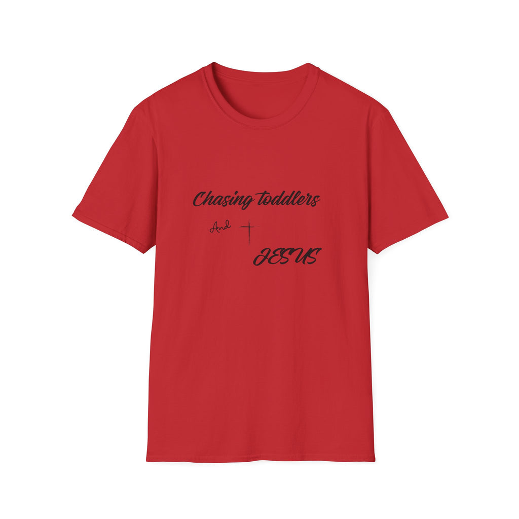 Chasing Toddlers And Jesus T-Shirt — Christian Mom Tee