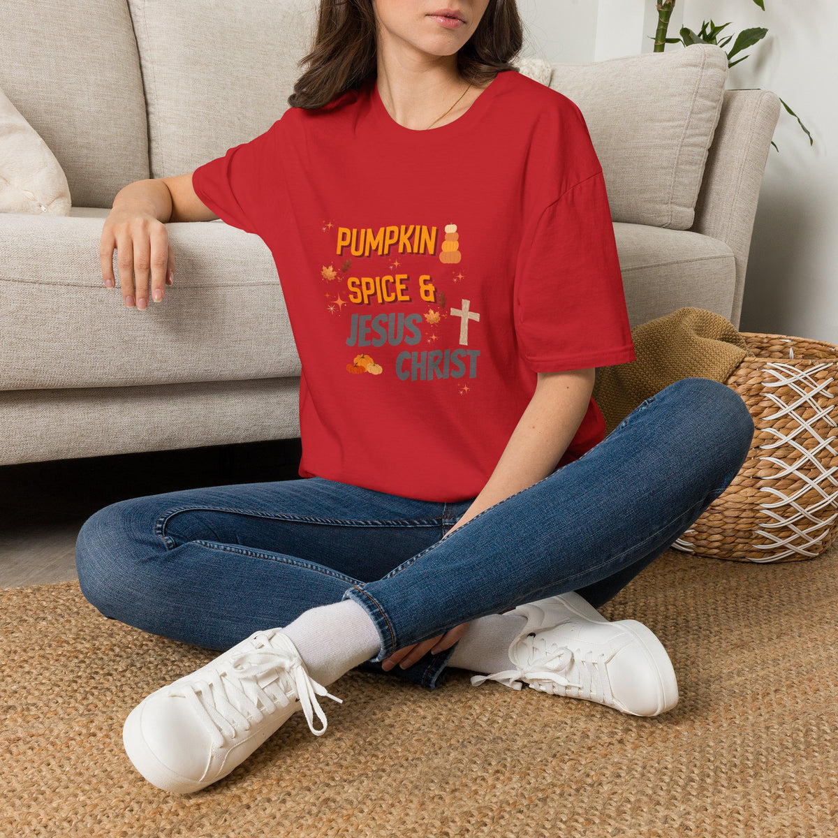 Pumpkin Spice & Jesus T-Shirt — Fall Christian Graphic Tee