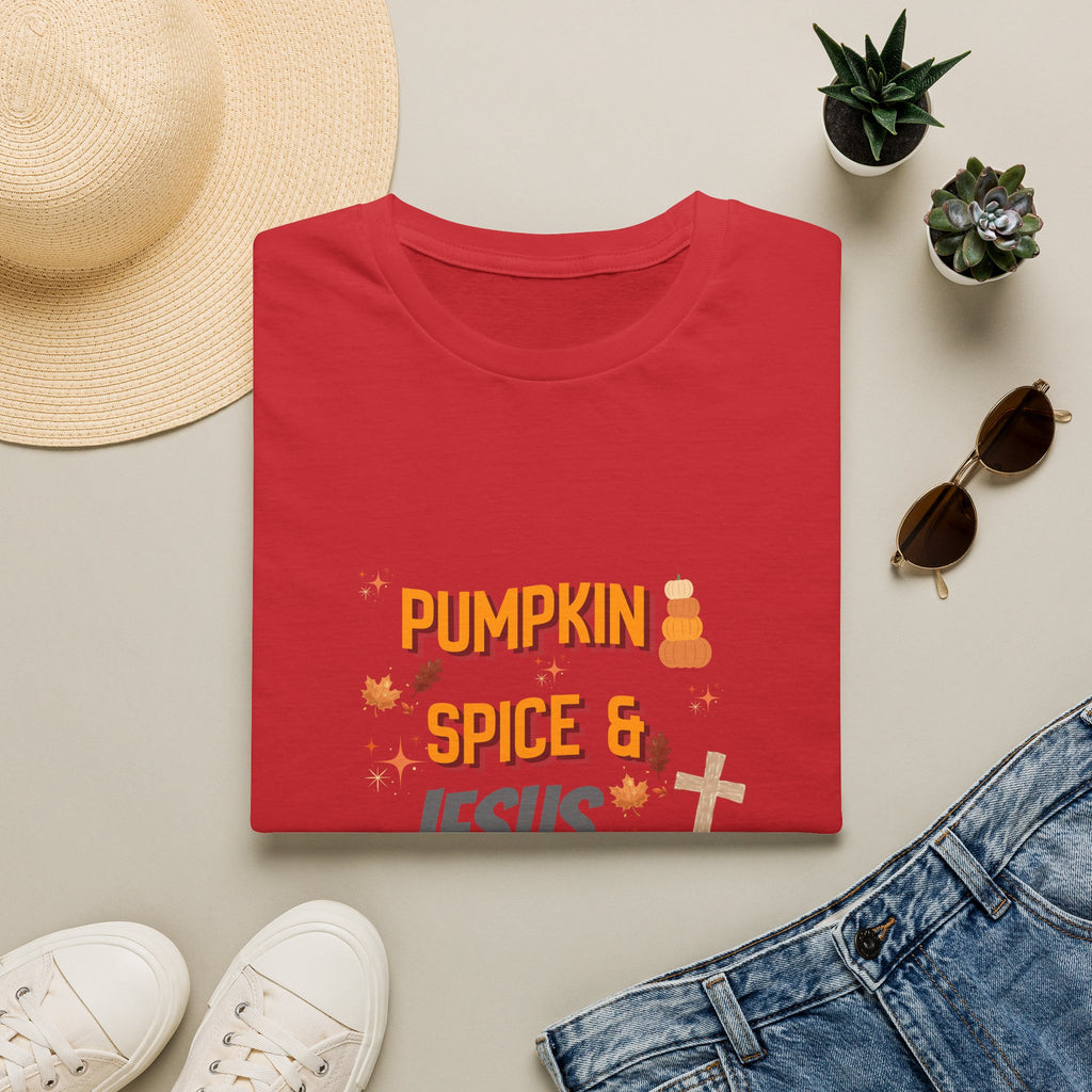 Pumpkin Spice & Jesus T-Shirt — Fall Christian Graphic Tee