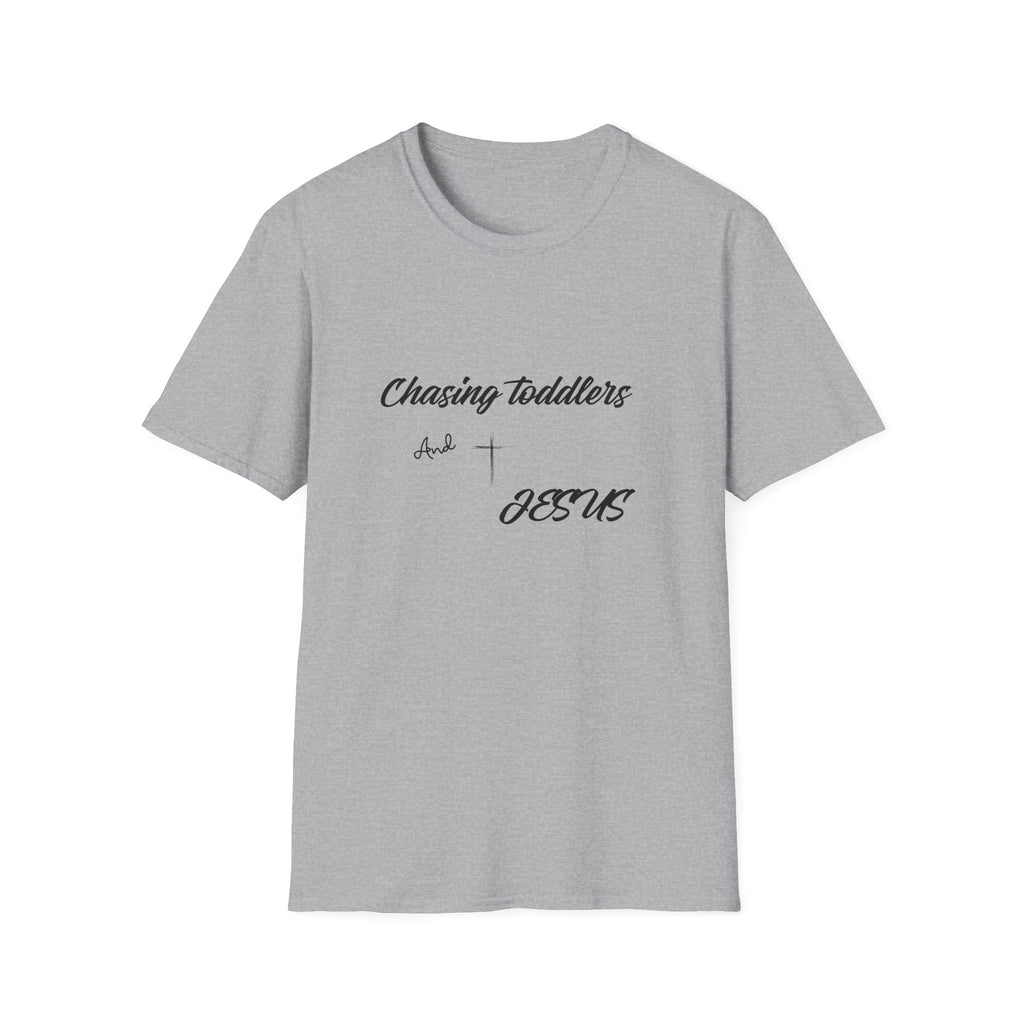 Chasing Toddlers And Jesus T-Shirt — Christian Mom Tee