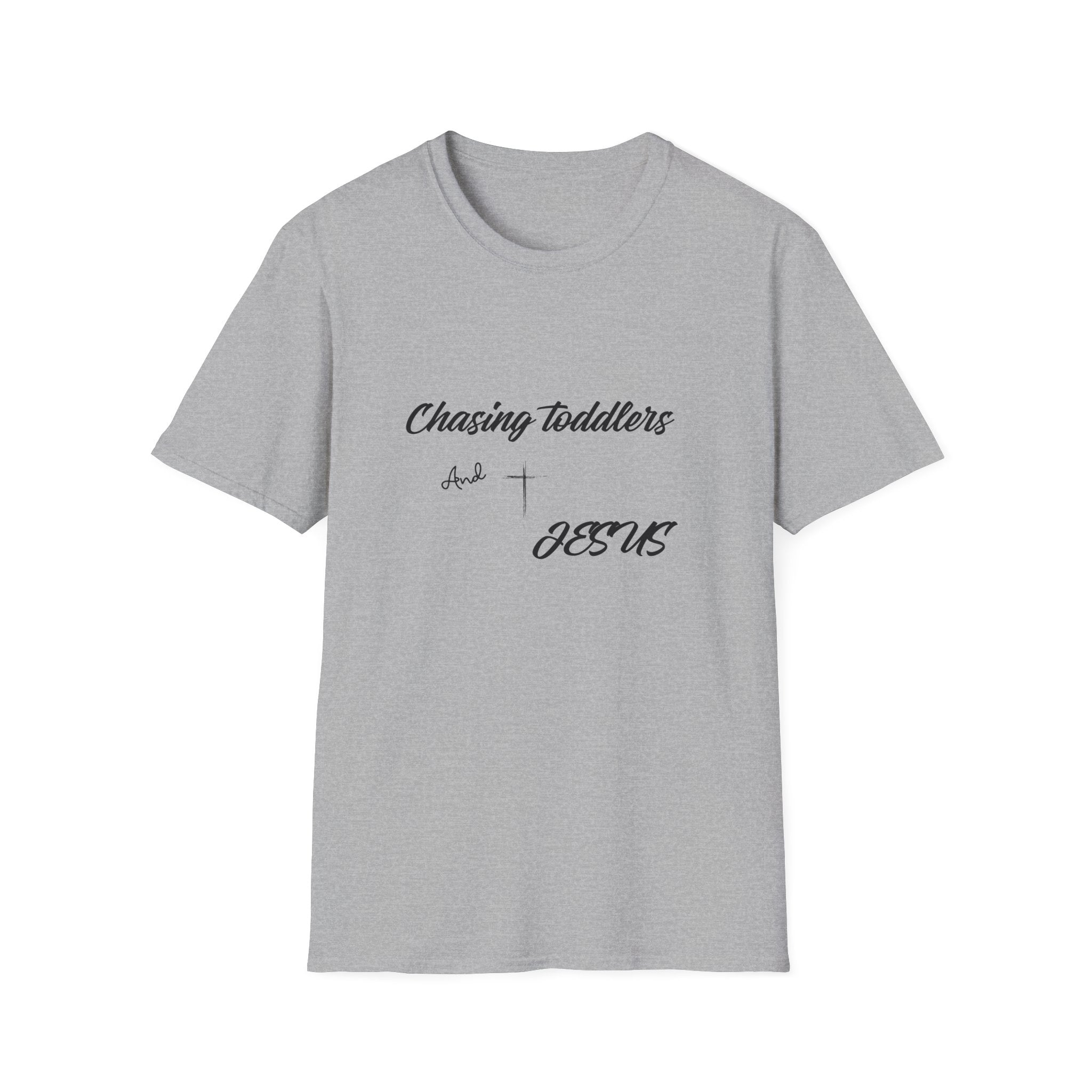 Chasing Toddlers And Jesus T-Shirt — Christian Mom Tee